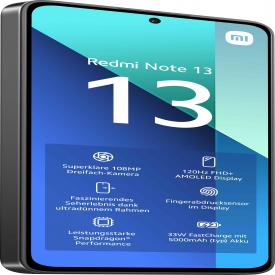 XIAOMI REDMI NOTE 13 8+256GB DS 4G MIDNIGHT BLACK NFC OEM